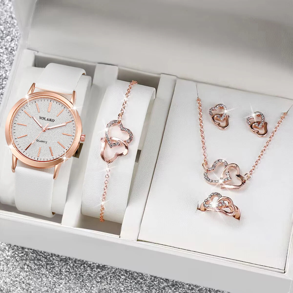 Set de Reloj y Joyería Diamante