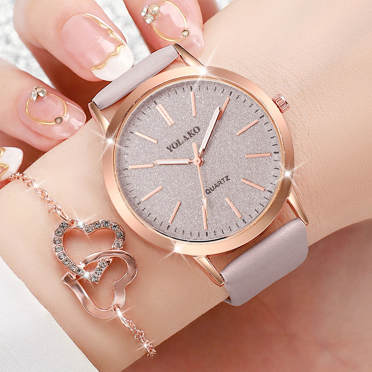 Set de Reloj y Joyería Diamante